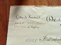 The Autographed Letter Signed by Louis XVIII Marine Service Letter from the Minister 1815