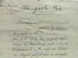 The Autographed Letter Signed by Louis XVIII Marine Service Letter from the Minister 1815