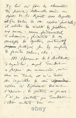 The Corbusier Autograph Letter Signed To Albert Laprade. Architecture In 1940