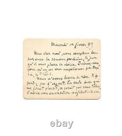 The Dreyfus Affair: Émile Zola / Autographed Signed Letter / Exile / Trial / Lawyer