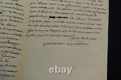 The Duke of Caylus Autographed Letter Signed of 3 Pages with Memory Booklet, 1773