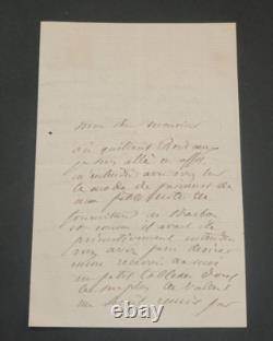 Théodore GUDIN, French painter, autograph signed letter, February 14, 1864