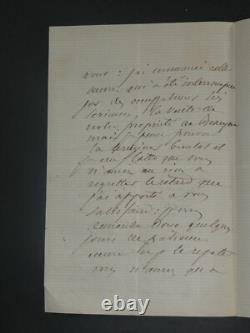 Théodore GUDIN, French painter, autograph signed letter, February 14, 1864