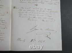 Théodore GUDIN, French painter, autograph signed letter, February 14, 1864