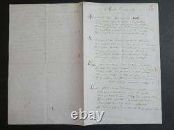 Théodore GUDIN, French painter, autograph signed letter, February 14, 1864
