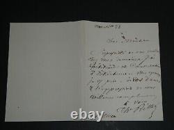 Theodore Ritter Signed Autographed Letter 1855