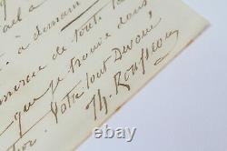 Theodore Rousseau Autograph Letter Send You Today My Table 1850