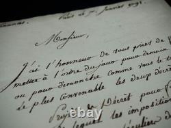 Theodore Vernier autograph letter signed, Finance Committee, 1791