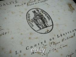Theophile BERLIER signed letter COMMITTEE OF LEGISLATION OUDOT 1795