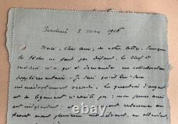 Théophile Delcassé (1852–1923) Signed autograph letter to Camille Barrè, 1916