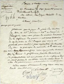Turgan, Lefranc, Papon, Darrau. Autograph signed letter to replace the judge