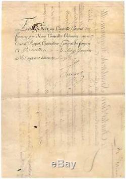 Turgot Letter Signed With Apostille Autograph (1776 / Versailles)
