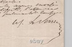 Urbain Le Verrier Signed autograph letter European telegraphs 1865