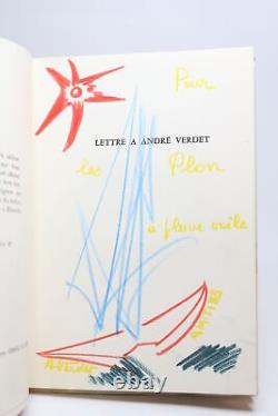 VERDET KIJNO Letter to André Verdet Plastic and Poetry E. O AUTOGRAPH 1957