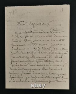 VOGEL Charles Louis Adolphe SIGNED AUTOGRAPH LETTER