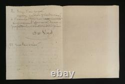 VOGEL Charles Louis Adolphe SIGNED AUTOGRAPH LETTER