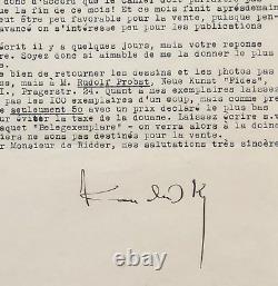 Vassily Kandinsky Signed Letter to André de Ridder (1933)