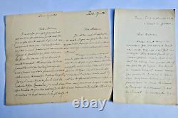 Victor Brochard 3 beautiful signed autograph letters