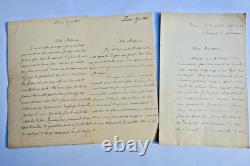 Victor Brochard 3 beautiful signed autograph letters