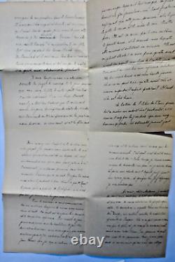 Victor Brochard 3 beautiful signed autograph letters