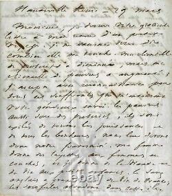 Victor HUGO Autographed letter signed. The 1st banquet of poor children. 1862