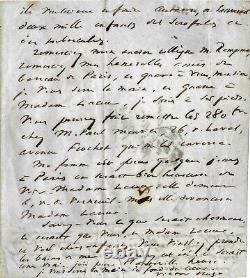 Victor HUGO Autographed letter signed. The 1st banquet of poor children. 1862