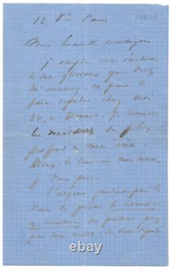 Victor HUGO / Signed Autograph Letter / The Liberation of the Territory / Poetry