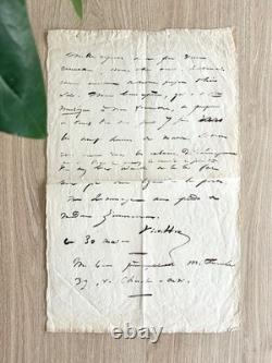 Victor Hugo Autographed Letter Signed Foucher Zimmerman 1832