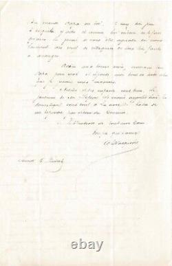 Victor Hugo Charles Vacquerie Autograph Letter Signed To His Mother