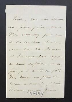 Victor Hugo Rare Autograph Letter Signed In His Publisher Renduel 2 Pages
