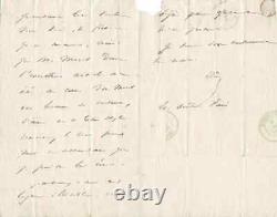 Victor Hugo Signed Autograph Letter. Hugo Sick Of The Eyes In 1837