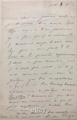 Victor Hugo autograph signed letter concerning Gastibelza, 1847