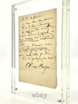 Victor Hugo encourages Ferdinand Buisson Autographed letter signed Guernsey