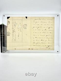 Victor Hugo handwritten signed letter to the poet Adèle Calderar