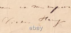 Victor Hugo handwritten signed letter to the poet Adèle Calderar