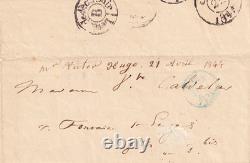 Victor Hugo handwritten signed letter to the poet Adèle Calderar