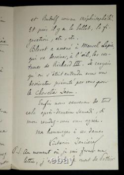 Victorin JONCIÈRES SIGNED AUTOGRAPH LETTER TO Louis GALLET