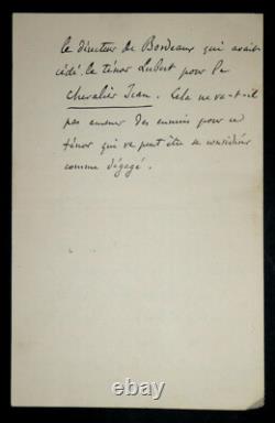 Victorin JONCIÈRES SIGNED AUTOGRAPH LETTER TO Louis GALLET