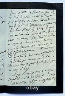 Vidal Paul Autographic Letter Signed, Letter From Deuil, Paris 1898