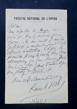 Vidal Paul Autographic Letter Signed, Operation's National Thetre