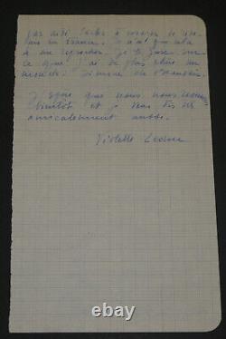Violette Leduc, Author Autographed Letter to Adriana Salem, 1956