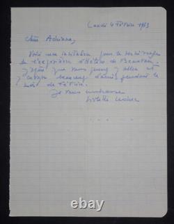 Violette Leduc Autographed Letter Signed to Adriana Salem, 1963