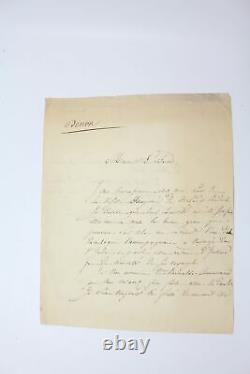 Vivant Denon Autograph Letter Signed On His Encounter With Lady Cradock 1815