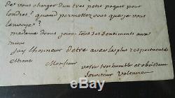 Voltaire Autograph Letter Signed Rare 1771