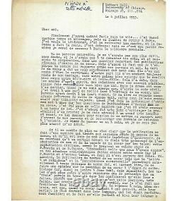 Weil (andré), Mathematician, Brother Of The Philosopher Simone Weil. Letter Signed