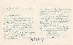 Willy Preetorius Painter Autograph Signed Letter 1943 Kreuth Tegernsee