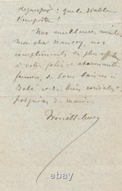 Wine! Paul-Désiré TROUILLEBERT signed autograph letter to Paul NANCEY