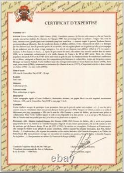 Yvette Guilbert Signed Autograph Letter: Acceptance for a Performance, 1905