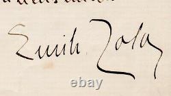 Zola Émile Signed Autograph Letter Addressed To Louis De Robert, 18 June 1896