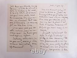 Zola (emile) Autograph Letter Signed Z By Emile Zola, To Octave Mirbeau